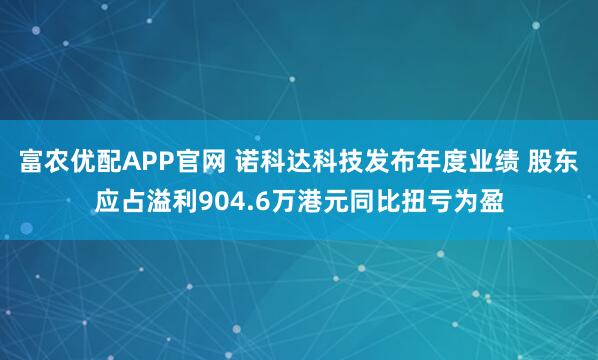 富农优配APP官网 诺科达科技发布年度业绩 股东应占溢利904.6万港元同比扭亏为盈